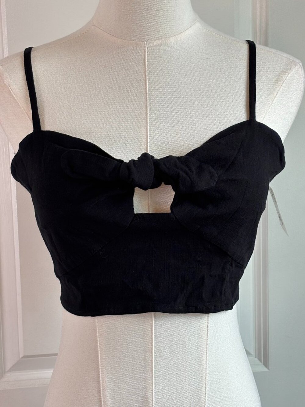 Bundle 2/$30! NEW Intimately Free People Black Bow Front Bra Cami "Brami" M